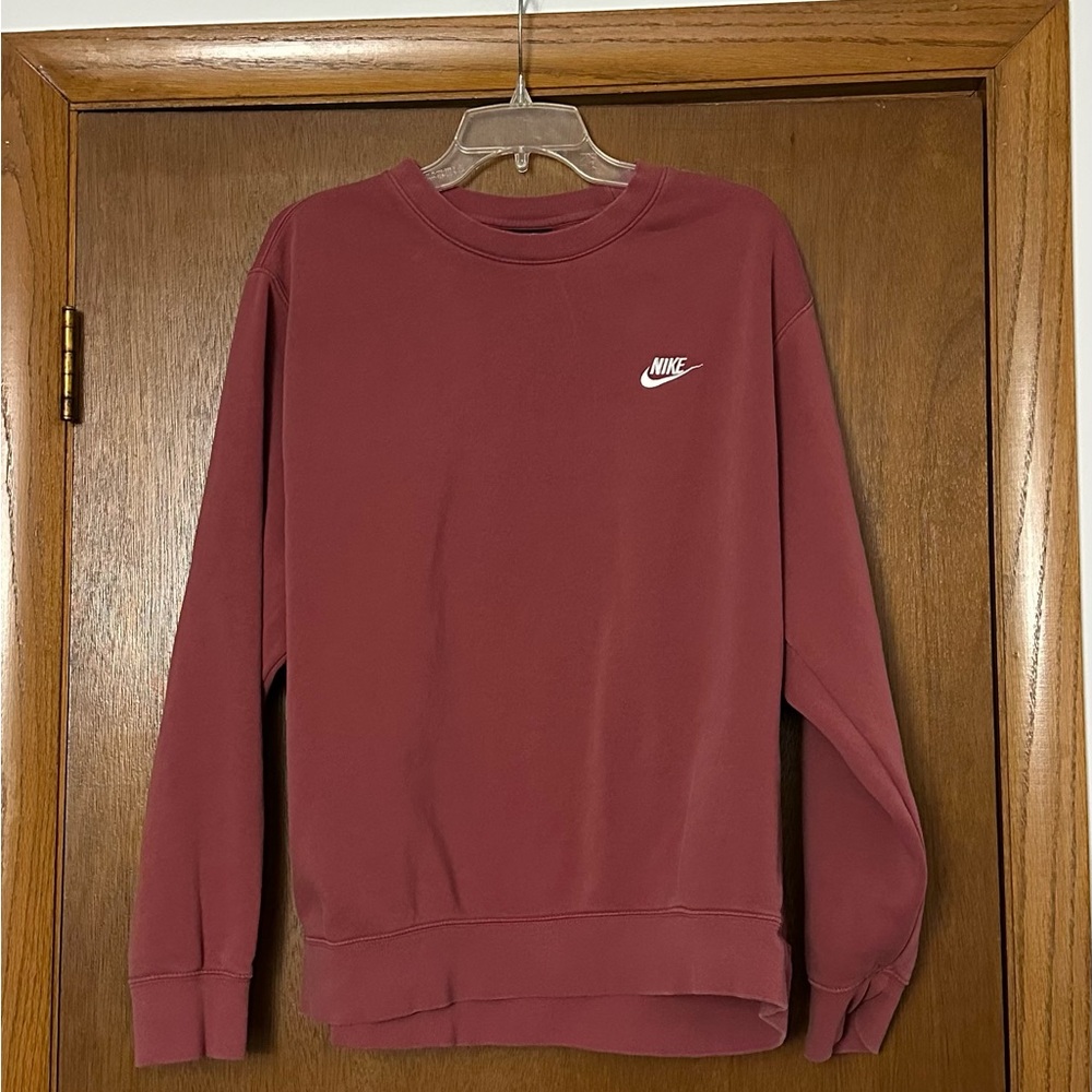 Nike Men's Burgundy Crewneck Sweater